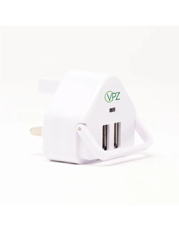 Fast-Charge E-Cigarette Charger (Dual USB, UK Plug)