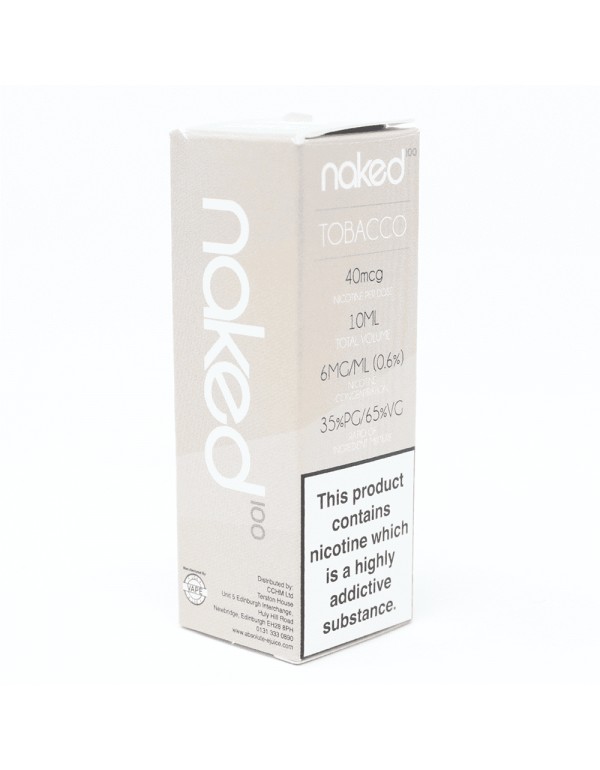Naked 100 Tobacco - Cuban Blend Premium E-Liquid (10ml)