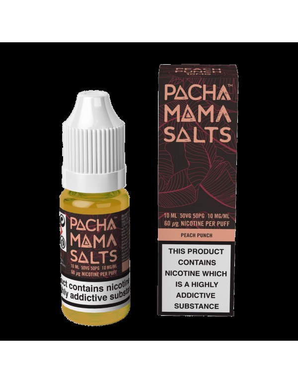 Pacha Mama Nic Salt E-Liquids - Peach Punch - 10ml