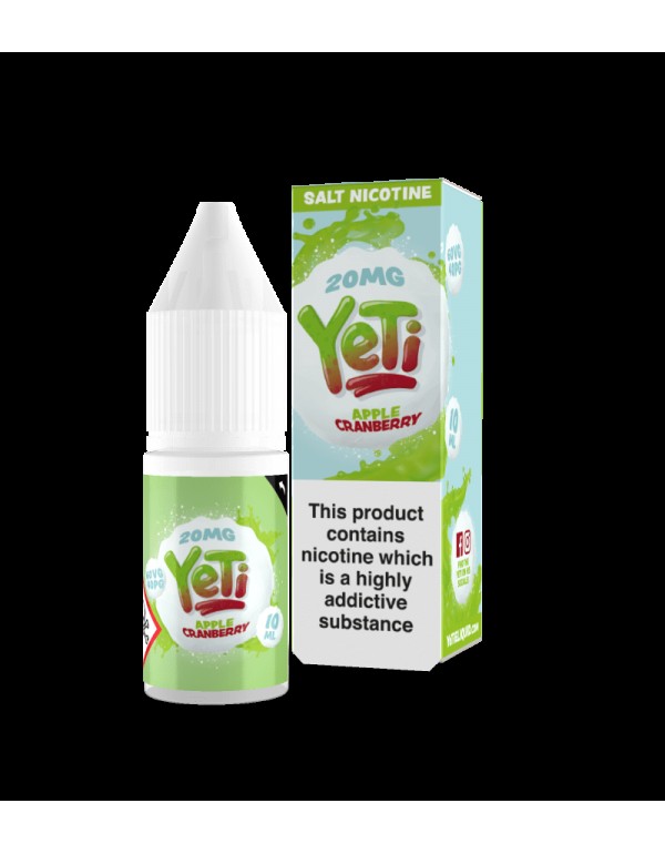 Yeti Salts - Apple Cranberry 10ml Nic Salt E-Liqui...