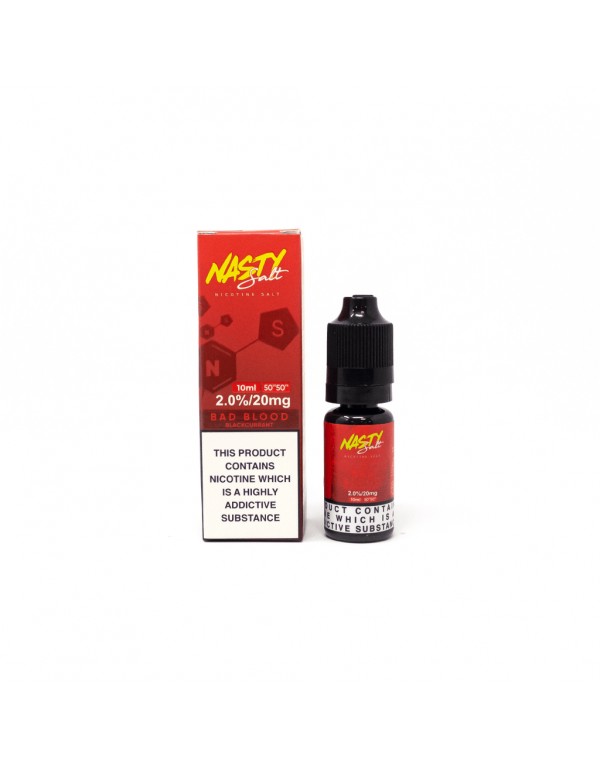 Nasty Salt - Bad Blood 10ml Nic Salt E-Liquid